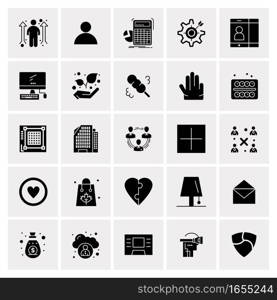 25 Universal Business Icons Vector. Creative Icon Illustration to use in web and Mobile Related project.