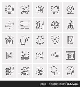 25 Universal Business Icons Vector. Creative Icon Illustration to use in web and Mobile Related project.