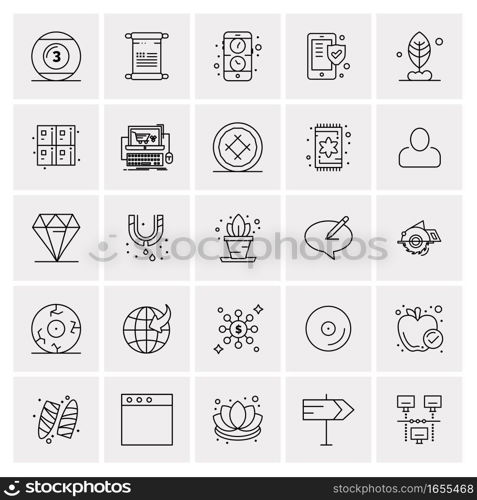 25 Universal Business Icons Vector. Creative Icon Illustration to use in web and Mobile Related project.