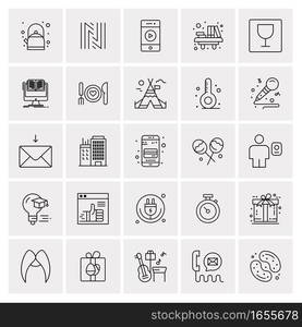 25 Universal Business Icons Vector. Creative Icon Illustration to use in web and Mobile Related project.