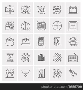 25 Universal Business Icons Vector. Creative Icon Illustration to use in web and Mobile Related project.