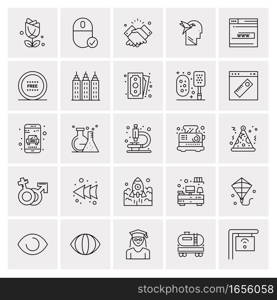 25 Universal Business Icons Vector. Creative Icon Illustration to use in web and Mobile Related project.