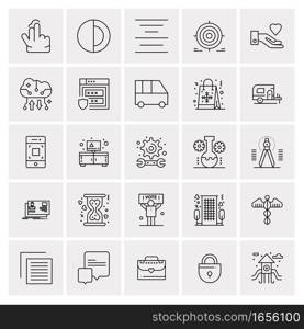 25 Universal Business Icons Vector. Creative Icon Illustration to use in web and Mobile Related project.