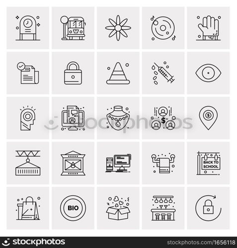 25 Universal Business Icons Vector. Creative Icon Illustration to use in web and Mobile Related project.