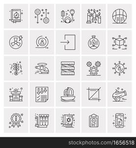 25 Universal Business Icons Vector. Creative Icon Illustration to use in web and Mobile Related project.