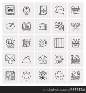 25 Universal Business Icons Vector. Creative Icon Illustration to use in web and Mobile Related project.