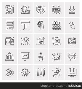 25 Universal Business Icons Vector. Creative Icon Illustration to use in web and Mobile Related project.