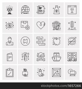 25 Universal Business Icons Vector. Creative Icon Illustration to use in web and Mobile Related project.