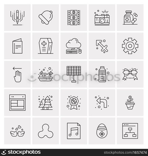 25 Universal Business Icons Vector. Creative Icon Illustration to use in web and Mobile Related project.