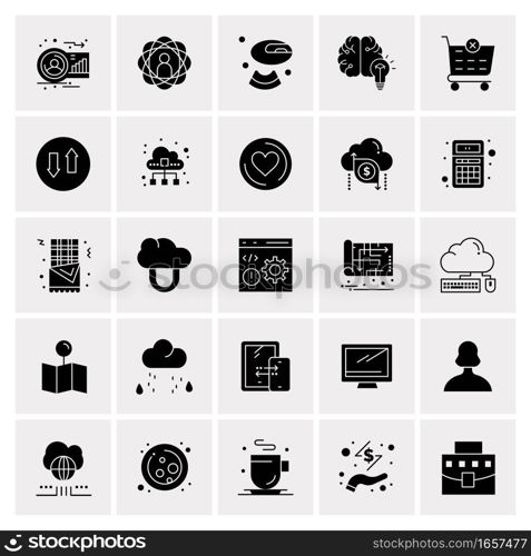 25 Universal Business Icons Vector. Creative Icon Illustration to use in web and Mobile Related project.