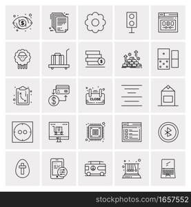 25 Universal Business Icons Vector. Creative Icon Illustration to use in web and Mobile Related project.