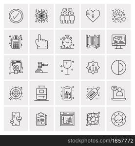 25 Universal Business Icons Vector. Creative Icon Illustration to use in web and Mobile Related project.