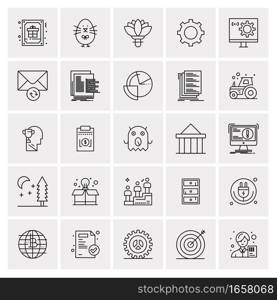 25 Universal Business Icons Vector. Creative Icon Illustration to use in web and Mobile Related project.