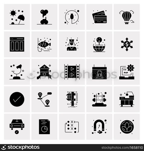 25 Universal Business Icons Vector. Creative Icon Illustration to use in web and Mobile Related project.