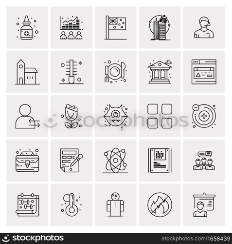 25 Universal Business Icons Vector. Creative Icon Illustration to use in web and Mobile Related project.