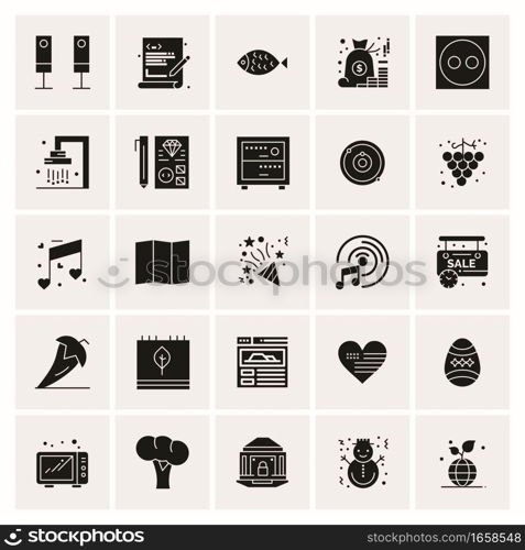 25 Universal Business Icons Vector. Creative Icon Illustration to use in web and Mobile Related project.