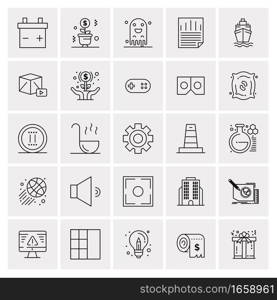 25 Universal Business Icons Vector. Creative Icon Illustration to use in web and Mobile Related project.