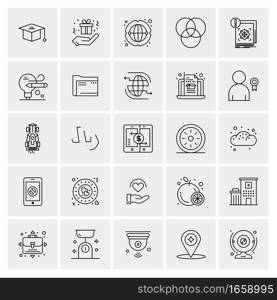 25 Universal Business Icons Vector. Creative Icon Illustration to use in web and Mobile Related project.