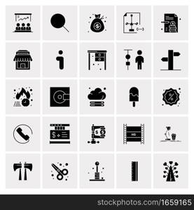 25 Universal Business Icons Vector. Creative Icon Illustration to use in web and Mobile Related project.