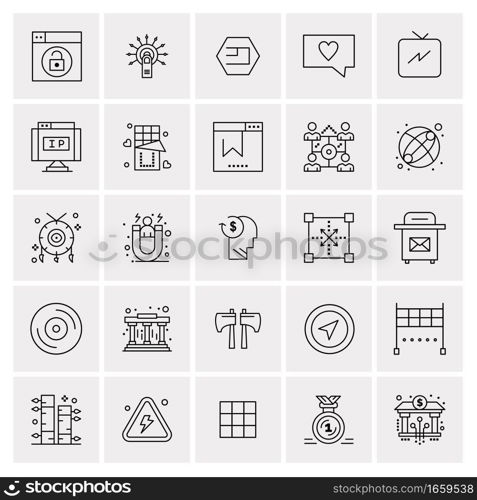 25 Universal Business Icons Vector. Creative Icon Illustration to use in web and Mobile Related project.