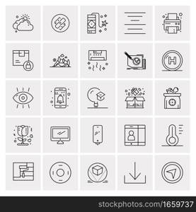 25 Universal Business Icons Vector. Creative Icon Illustration to use in web and Mobile Related project.