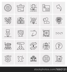 25 Universal Business Icons Vector. Creative Icon Illustration to use in web and Mobile Related project.