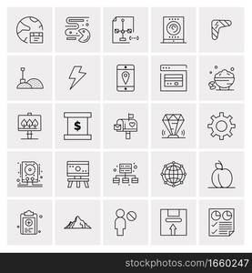 25 Universal Business Icons Vector. Creative Icon Illustration to use in web and Mobile Related project.