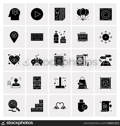 25 Universal Business Icons Vector. Creative Icon Illustration to use in web and Mobile Related project.