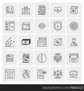 25 Universal Business Icons Vector. Creative Icon Illustration to use in web and Mobile Related project.