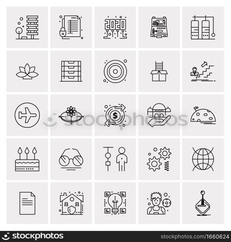 25 Universal Business Icons Vector. Creative Icon Illustration to use in web and Mobile Related project.