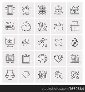 25 Universal Business Icons Vector. Creative Icon Illustration to use in web and Mobile Related project.