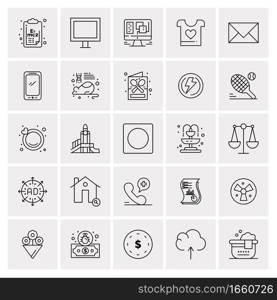 25 Universal Business Icons Vector. Creative Icon Illustration to use in web and Mobile Related project.