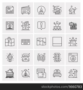 25 Universal Business Icons Vector. Creative Icon Illustration to use in web and Mobile Related project.