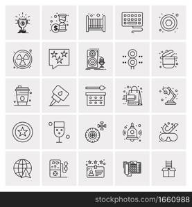 25 Universal Business Icons Vector. Creative Icon Illustration to use in web and Mobile Related project.