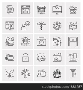 25 Universal Business Icons Vector. Creative Icon Illustration to use in web and Mobile Related project.