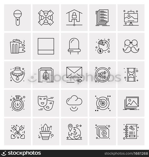 25 Universal Business Icons Vector. Creative Icon Illustration to use in web and Mobile Related project.