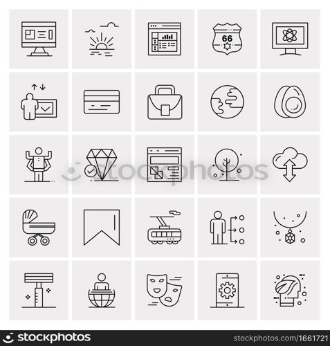 25 Universal Business Icons Vector. Creative Icon Illustration to use in web and Mobile Related project.