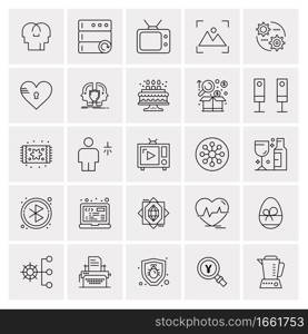 25 Universal Business Icons Vector. Creative Icon Illustration to use in web and Mobile Related project.