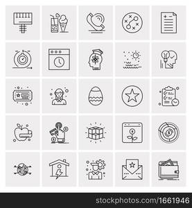 25 Universal Business Icons Vector. Creative Icon Illustration to use in web and Mobile Related project.