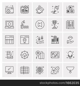 25 Universal Business Icons Vector. Creative Icon Illustration to use in web and Mobile Related project.