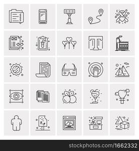 25 Universal Business Icons Vector. Creative Icon Illustration to use in web and Mobile Related project.