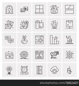 25 Universal Business Icons Vector. Creative Icon Illustration to use in web and Mobile Related project.