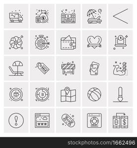 25 Universal Business Icons Vector. Creative Icon Illustration to use in web and Mobile Related project.