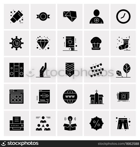 25 Universal Business Icons Vector. Creative Icon Illustration to use in web and Mobile Related project.