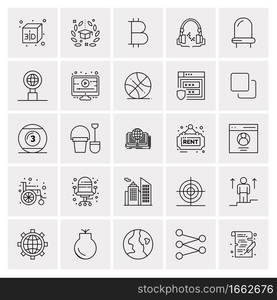 25 Universal Business Icons Vector. Creative Icon Illustration to use in web and Mobile Related project.