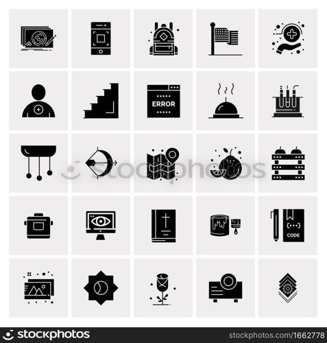 25 Universal Business Icons Vector. Creative Icon Illustration to use in web and Mobile Related project.