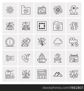 25 Universal Business Icons Vector. Creative Icon Illustration to use in web and Mobile Related project.