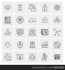 25 Universal Business Icons Vector. Creative Icon Illustration to use in web and Mobile Related project.