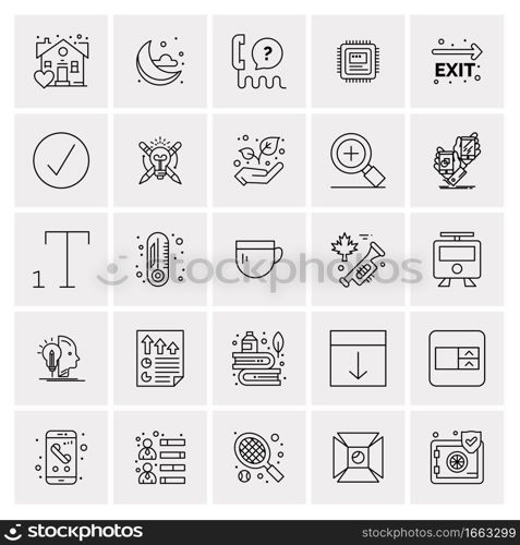 25 Universal Business Icons Vector. Creative Icon Illustration to use in web and Mobile Related project.