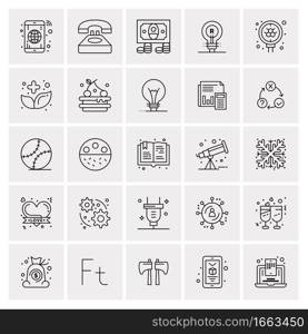 25 Universal Business Icons Vector. Creative Icon Illustration to use in web and Mobile Related project.